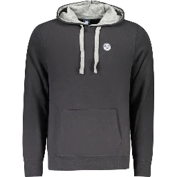 Black Cotton Men Sweatshirt