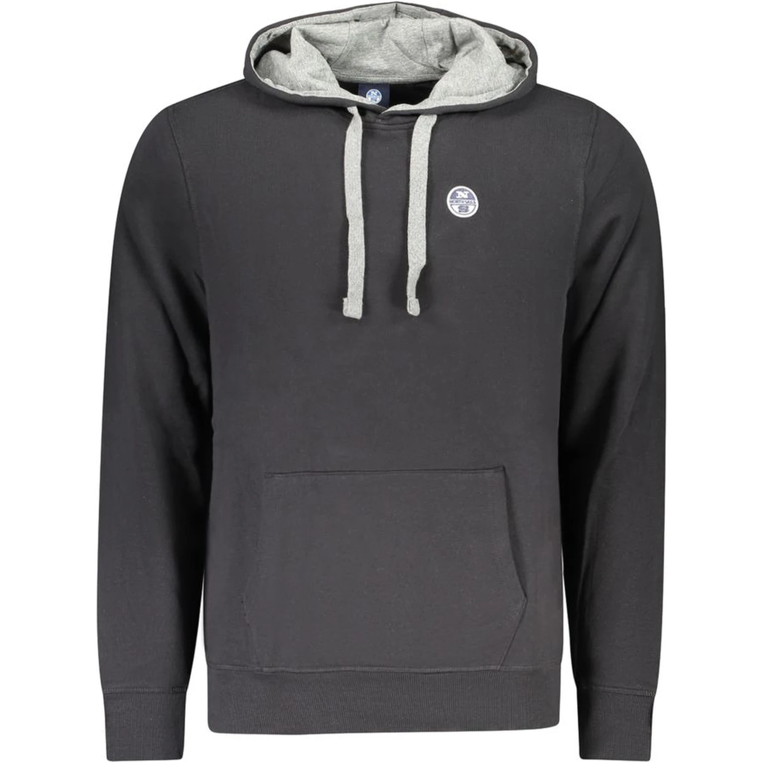 Black Cotton Men Sweatshirt