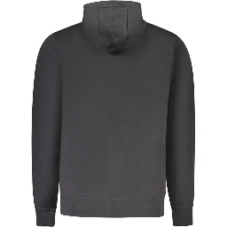 Black Cotton Men Sweatshirt