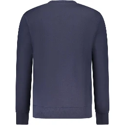 Blue Cotton Men Sweatshirt