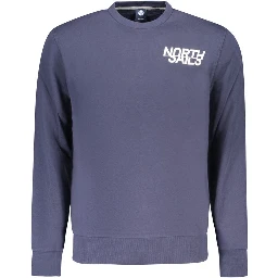 Blue Cotton Men Sweatshirt