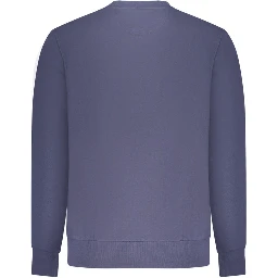 Blue Cotton Men Sweatshirt