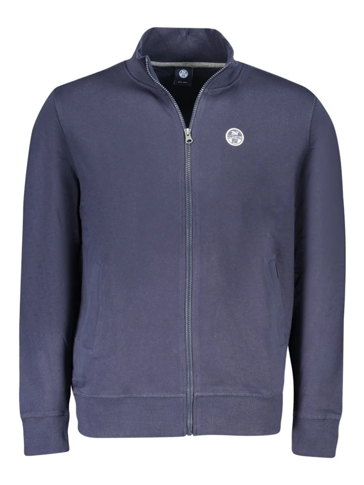 Blue Cotton Men Sweatshirt