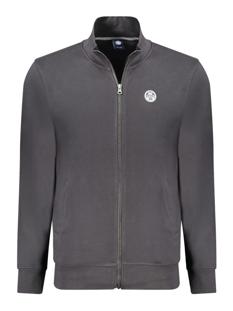 Black Cotton Men Sweatshirt