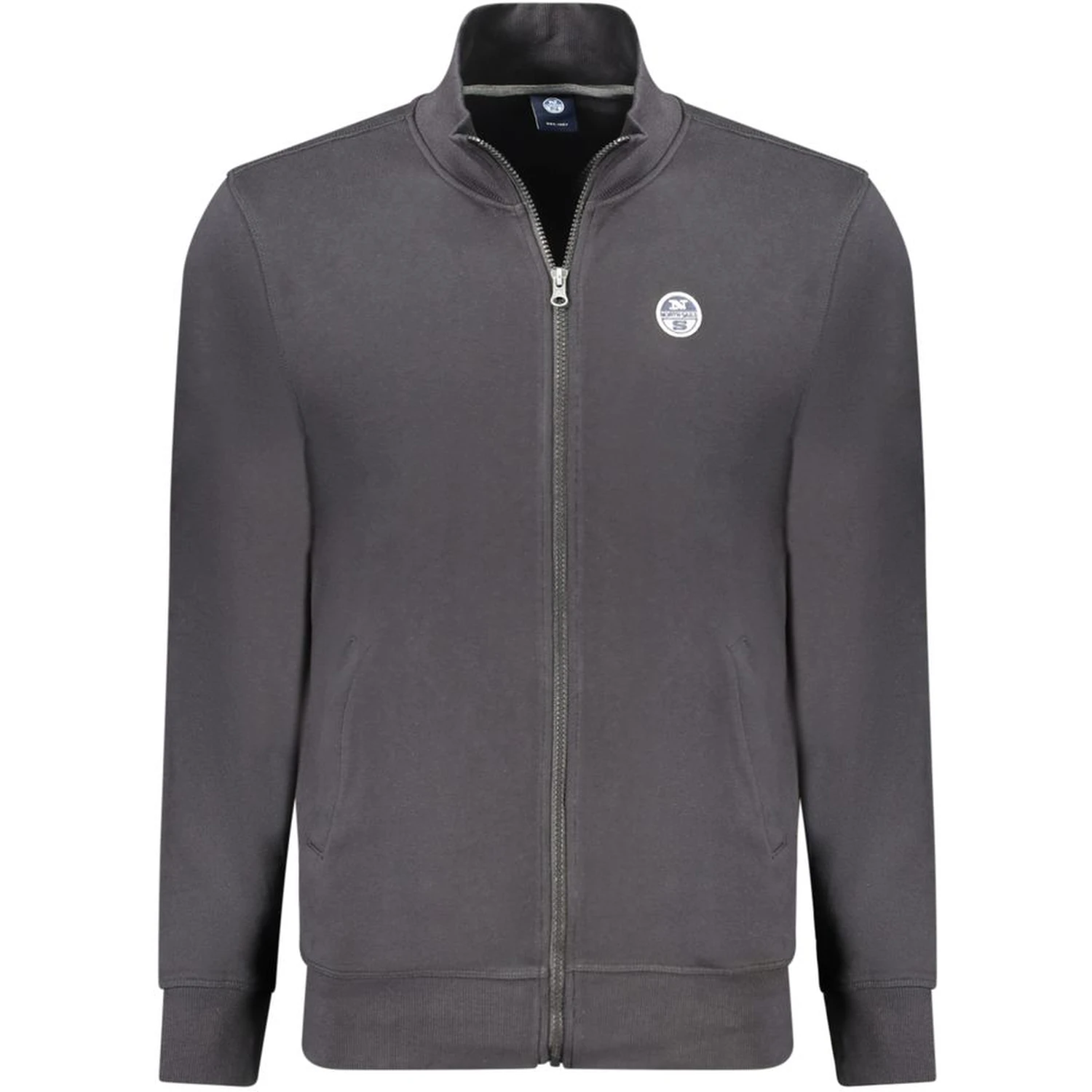 Black Cotton Men Sweatshirt