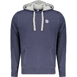 Blue Cotton Men's Hoodie