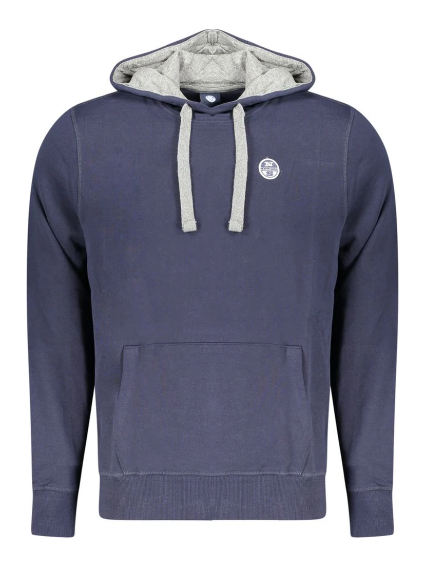 Blue Cotton Men's Hoodie