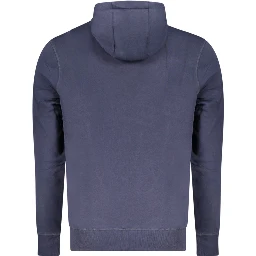 Blue Cotton Men's Hoodie
