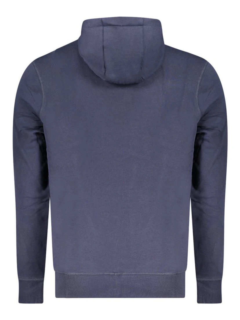 Blue Cotton Men's Hoodie