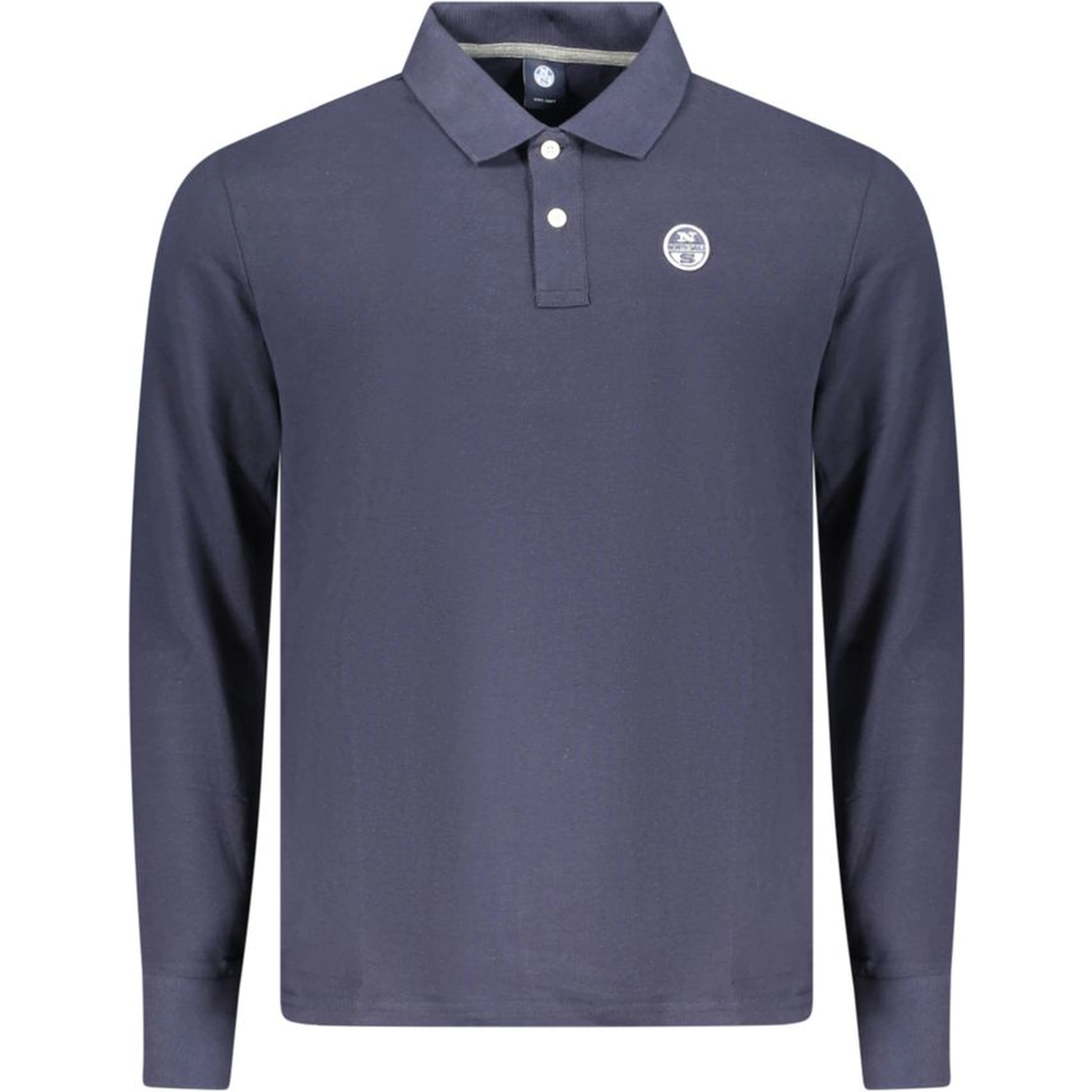 Blue Cotton Men Polo Shirt