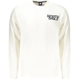 White Cotton Mens Sweatshirt