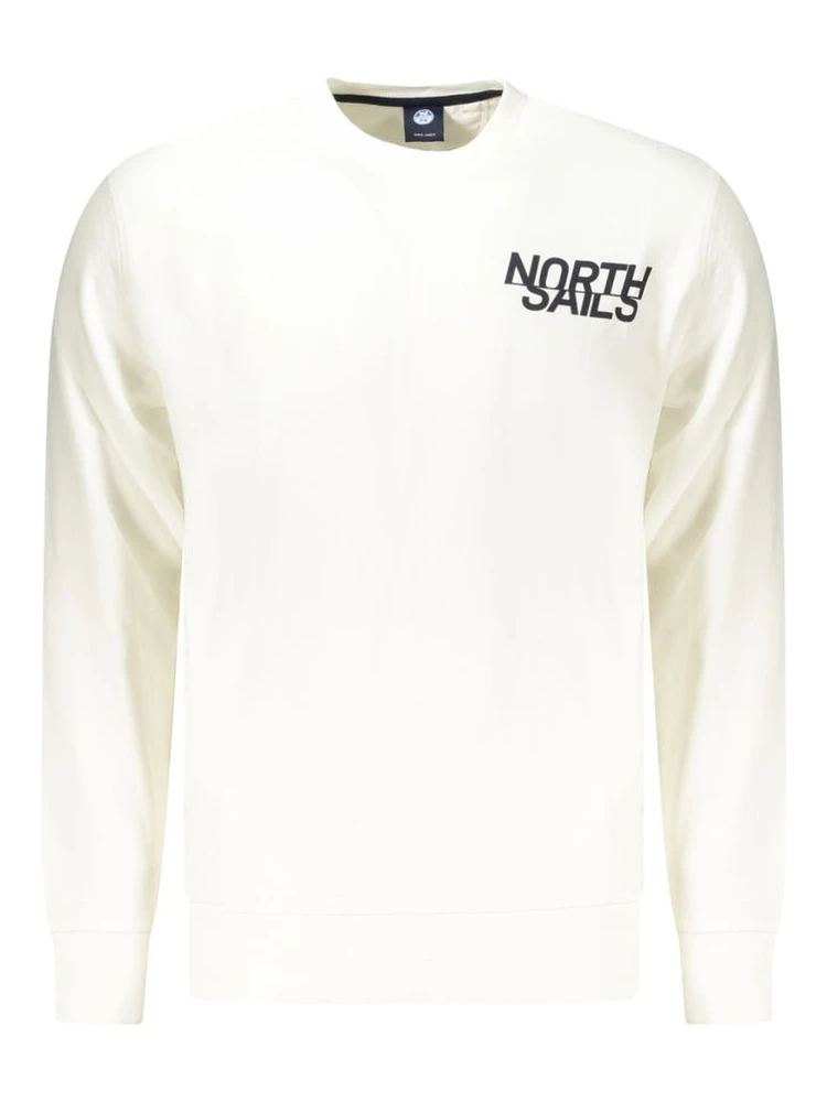 White Cotton Mens Sweatshirt