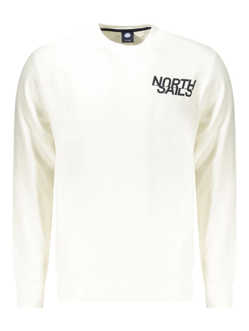 White Cotton Mens Sweatshirt