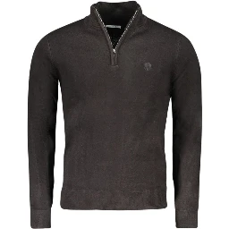 Black Acrylic Men Sweater