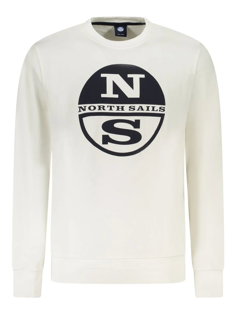 White Cotton Men's Sweatshirt