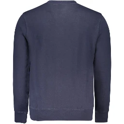 Blue Cotton Men Sweatshirt