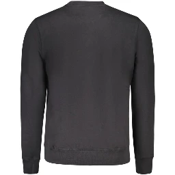 Black Cotton Men's Sweatshirt