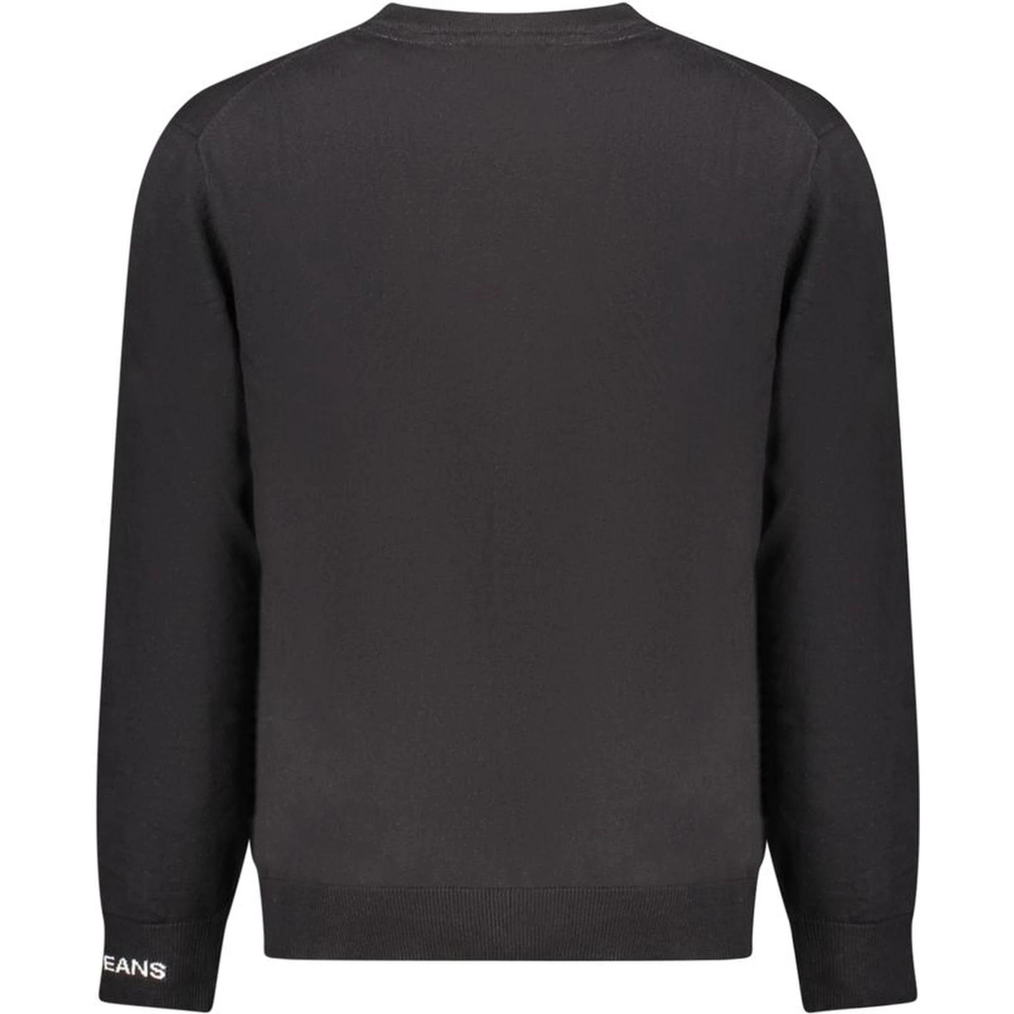 Black Cotton Men Sweater
