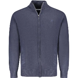 Blue Acrylic Men's Cardigan