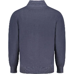 Blue Acrylic Men's Cardigan