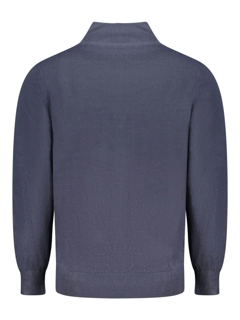 Blue Acrylic Men's Cardigan
