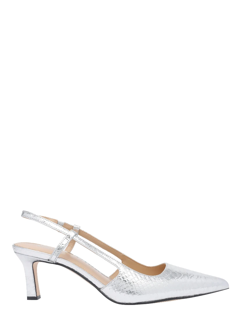 60mm leather slingback pumps