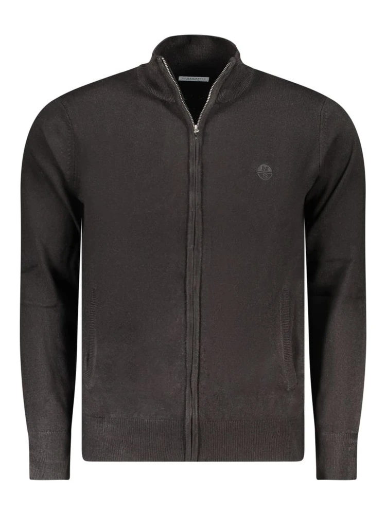 Black Acrylic Men's Cardigan