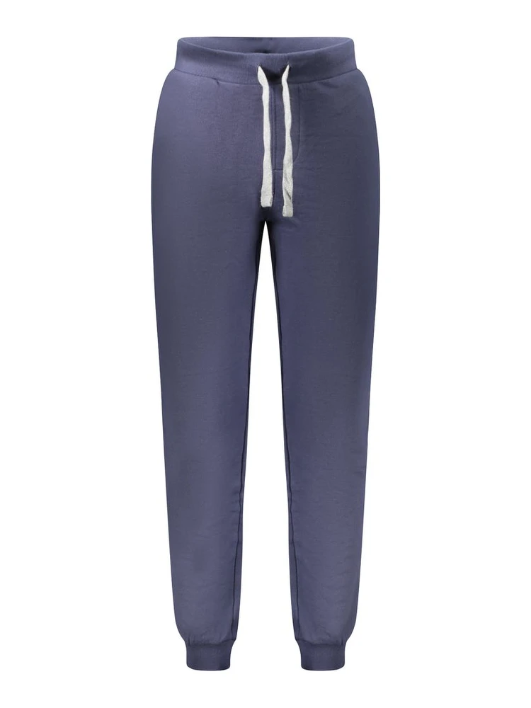 Blue Cotton Men's Track Pant