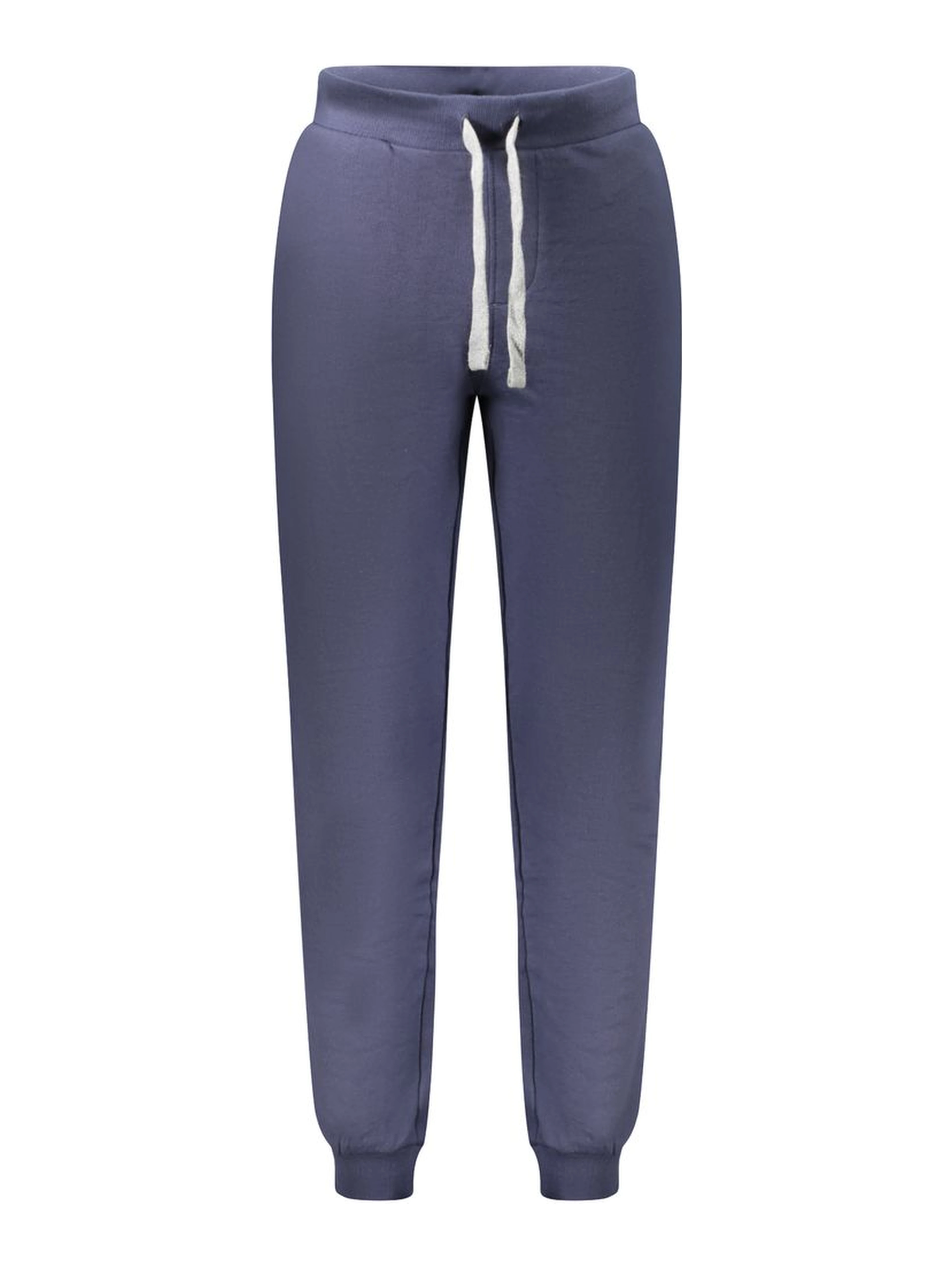 Blue Cotton Men's Track Pant