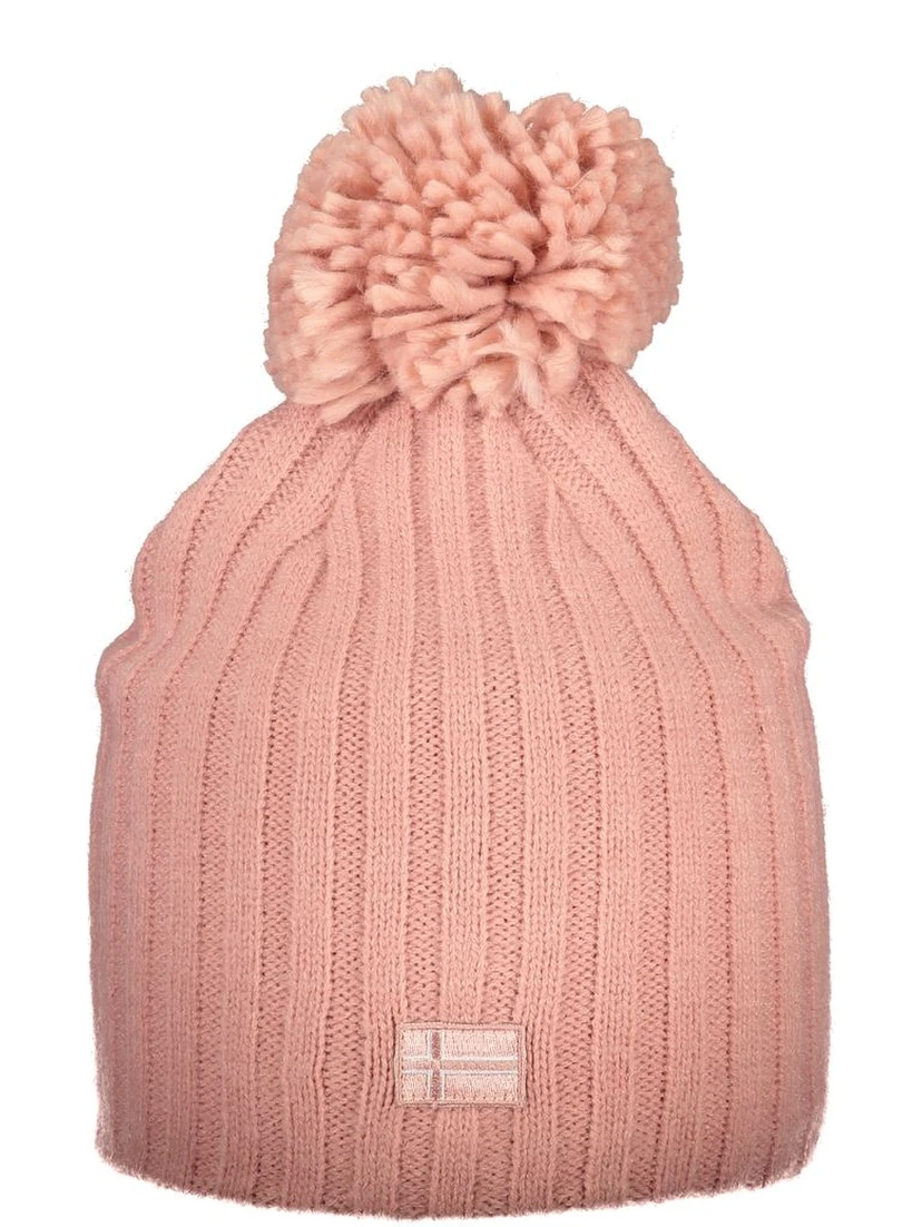 Pink Polyester Women Hat