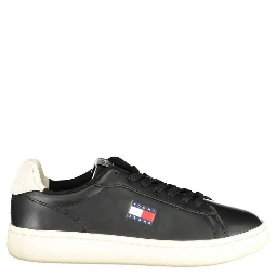 Black Leather Women Sneaker