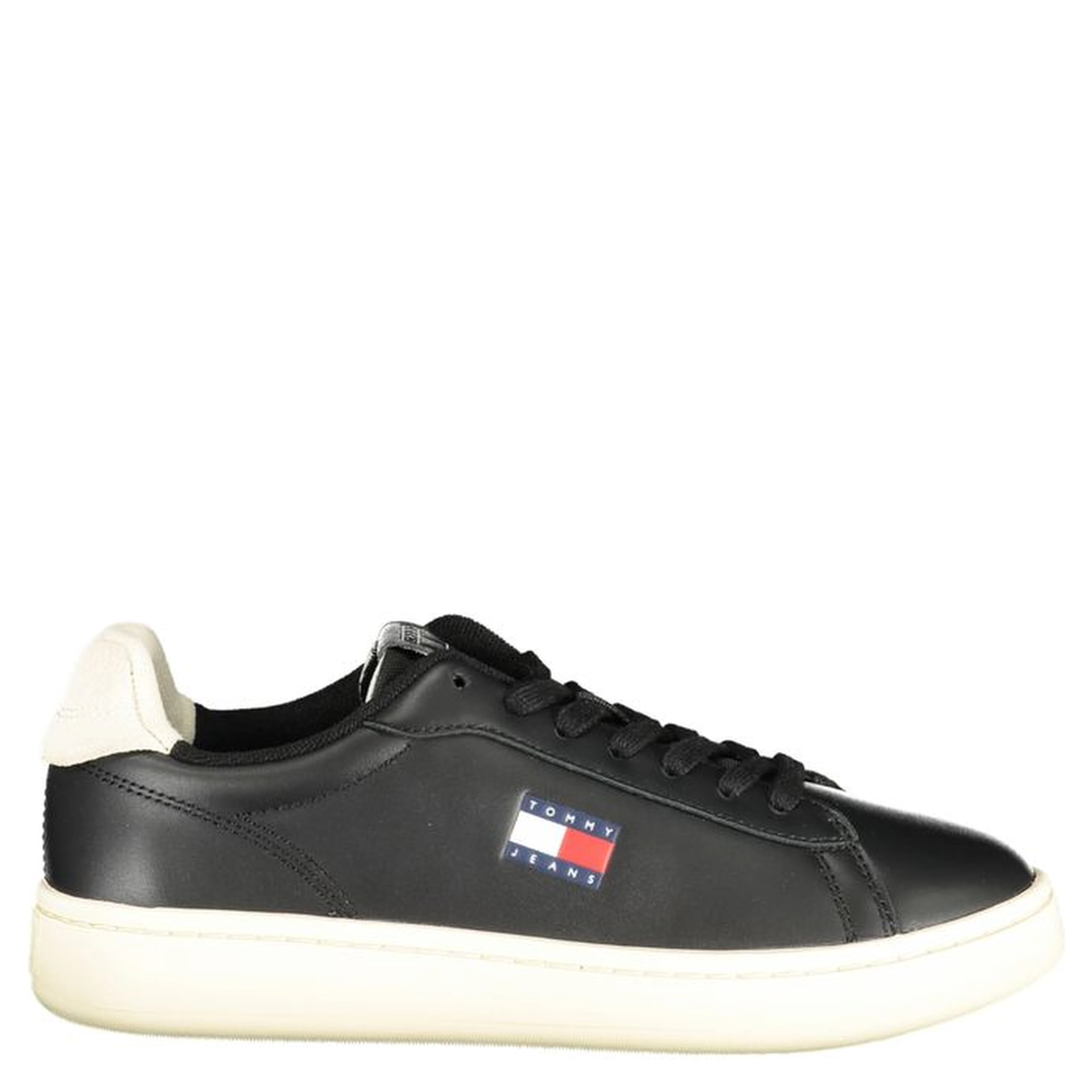 Black Leather Women Sneaker