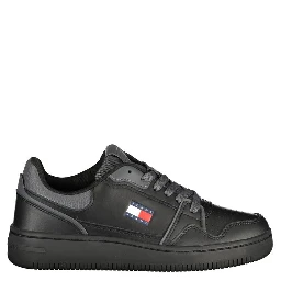Black Leather Women Sneaker