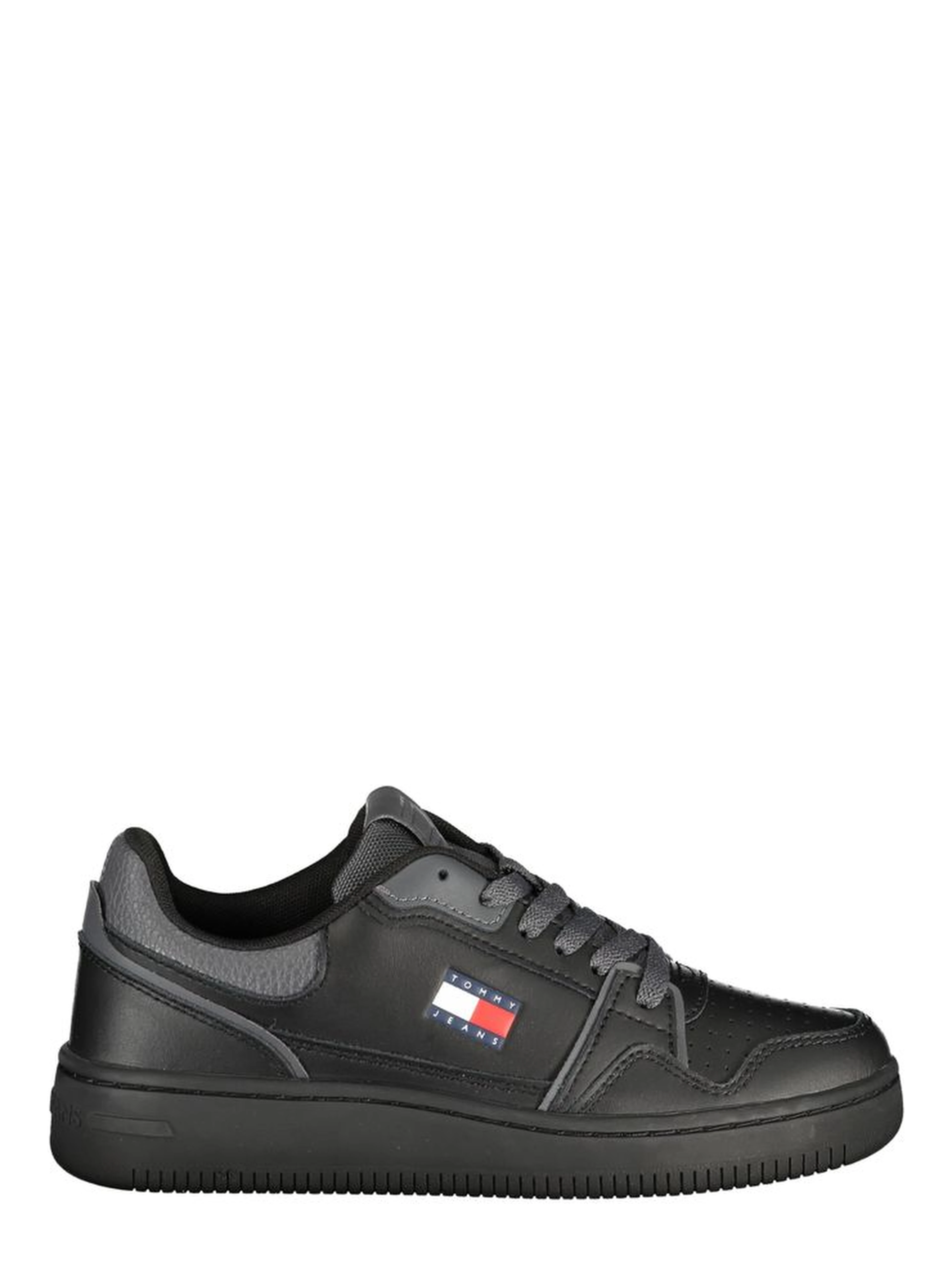 Black Leather Women Sneaker
