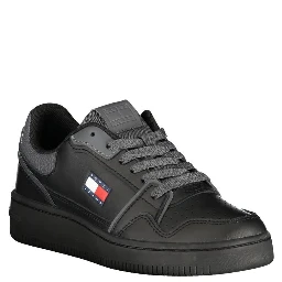 Black Leather Women Sneaker