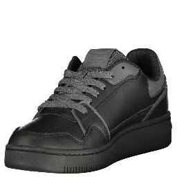 Black Leather Women Sneaker
