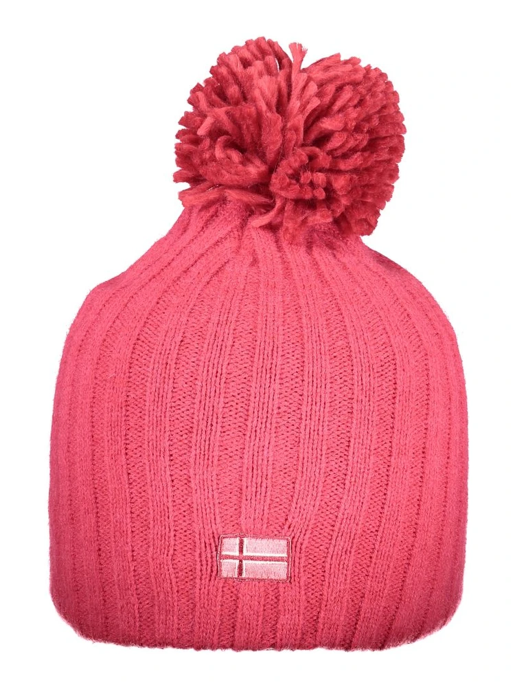 Pink Polyester Women Hat