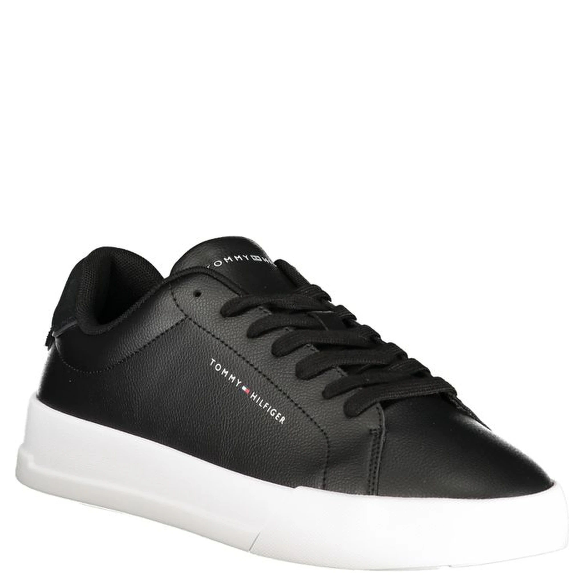 Black Leather Men Sneaker