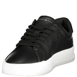 Black Leather Men Sneaker