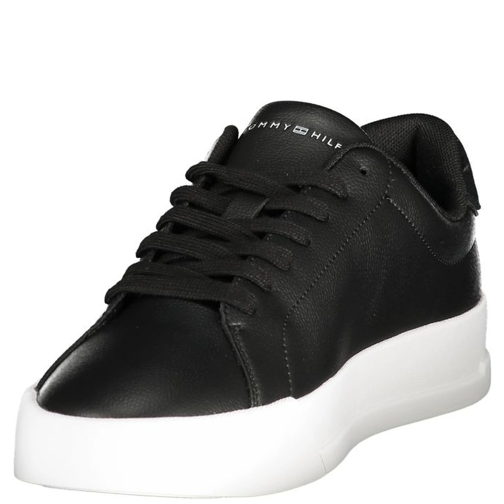 Black Leather Men Sneaker