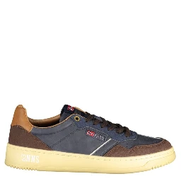 Blue Polyester Men Sneaker