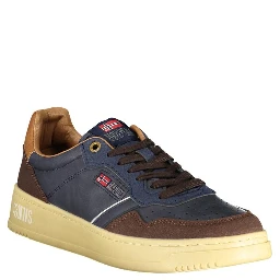 Blue Polyester Men Sneaker