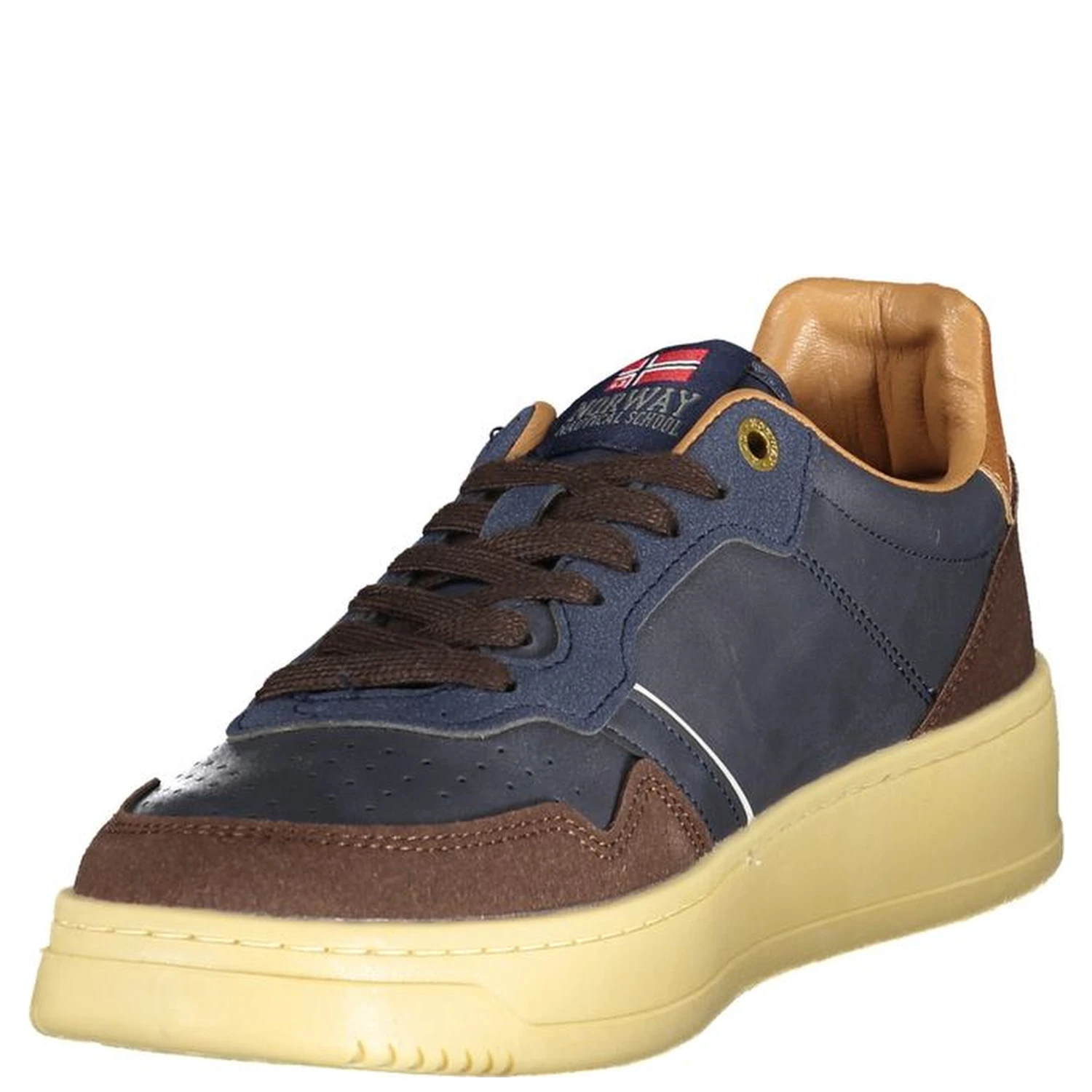 Blue Polyester Men Sneaker