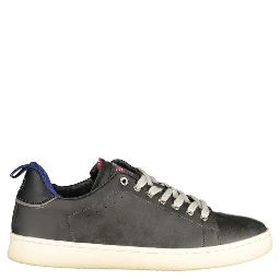 Black Polyester Men Sneaker