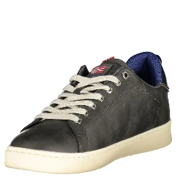 Black Polyester Men Sneaker