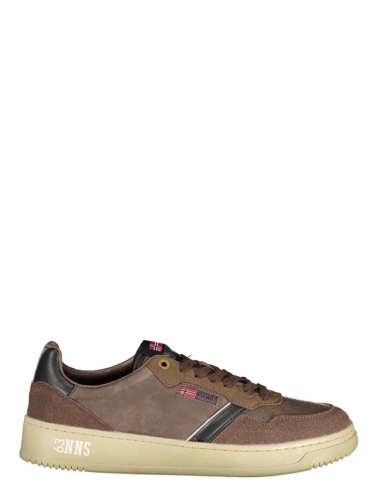 Brown Polyester Men Sneaker
