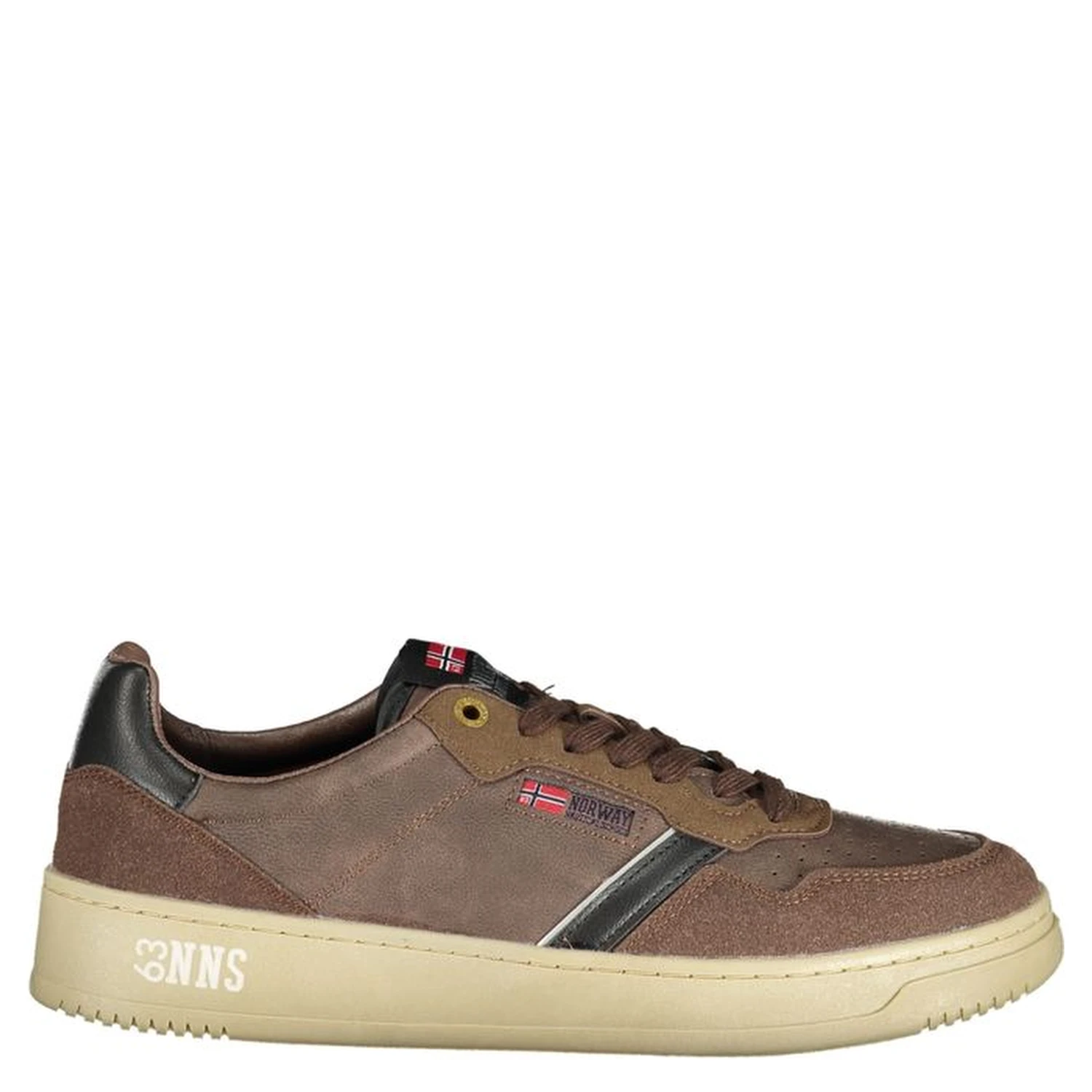 Brown Polyester Men Sneaker