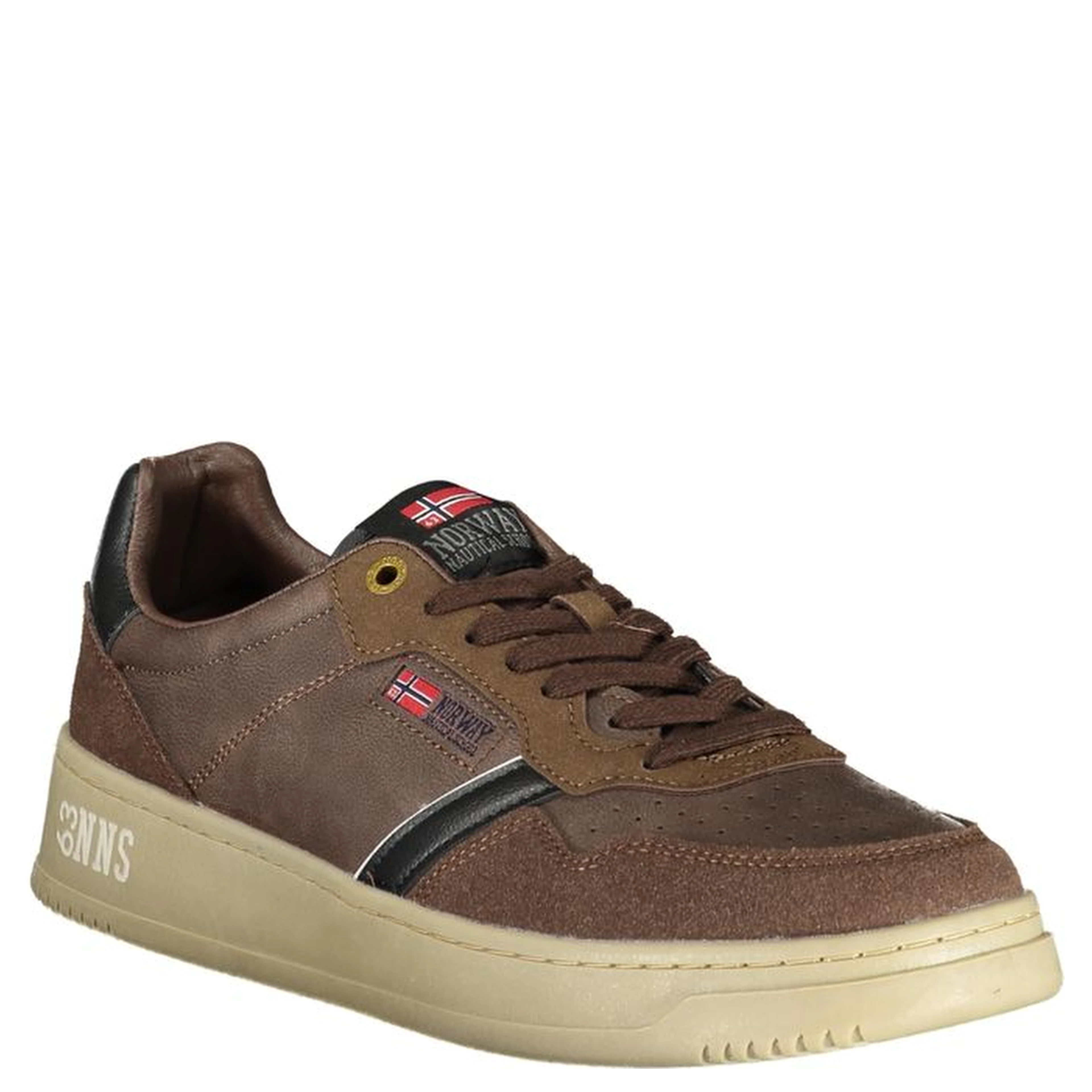 Brown Polyester Men Sneaker