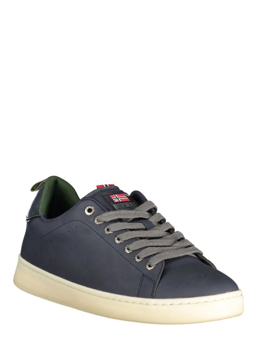 Blue Polyester Men Sneaker