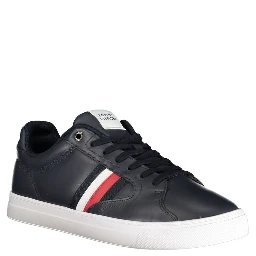 Blue Leather Men Sneaker